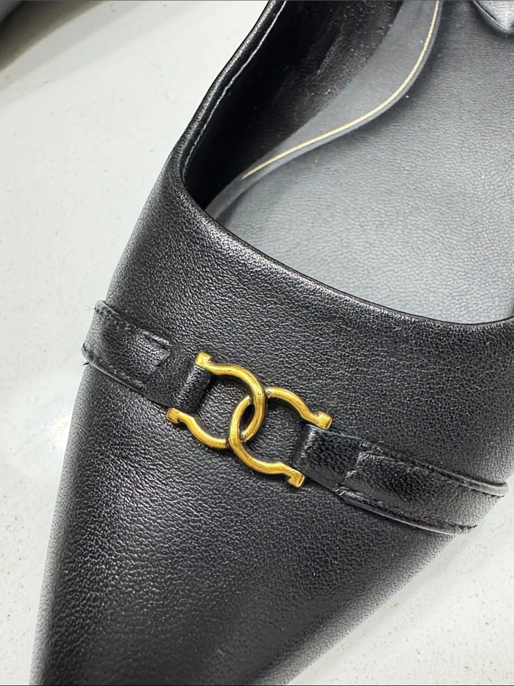 Giani Bernini Women's Bentlley Pointed Toe Flats Black Size 6.5